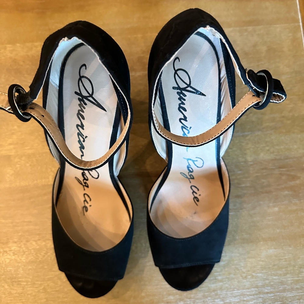 American Rag Women's Black Peep Toe Heels